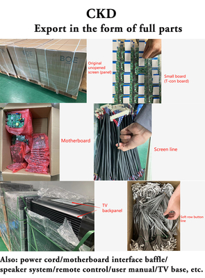 Installation facile, téléviseur CKD léger avec télécommande et câble de puissance