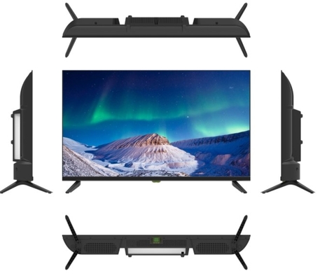 Écran LED personnalisable 32 pouces sans cadre Smart TV 2K Noir avec boîtier en plastique