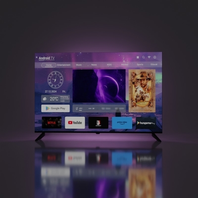 Téléviseur LED intelligent Android TV avec norme de télévision numérique DVB-T2 et technologie avancée